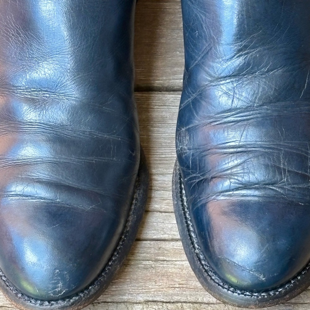 Justin 3024 Roper Navy Blue Western Cowboy Boots 80 - Picture 3 of 9
